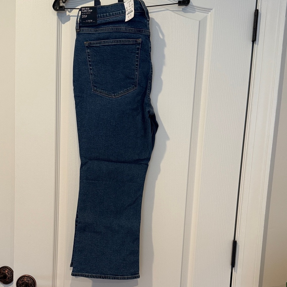 J. Crew Mid Rise Flare Crop Jeans